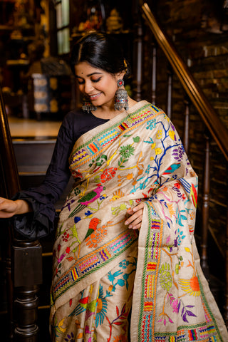 kantha stitch with all over intricate