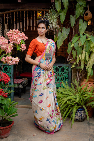 Kantha stich with full work in multiple colours